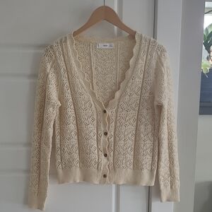 Mango Crochet Sweater. Size S
